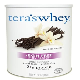 Tera's Whey, Alimentado con pasturas, Proteína de suero de leche de Simply Pure, Vainilla bourbon, 340 g (12 oz)
