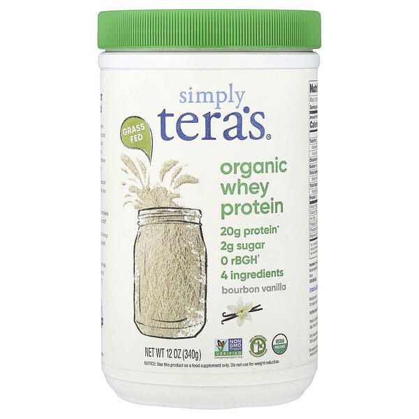 Simply Tera's, Organic Whey Protein, Bourbon Vanilla, 12 oz (340 g) — product photo 1