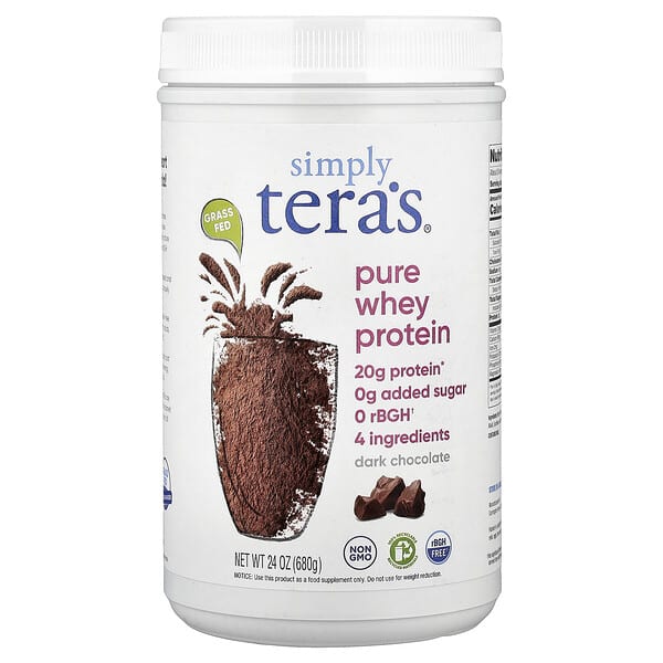 Simply Tera's, Pure Whey Protein, Dark Chocolate, 24 oz (680 g) — product photo 1