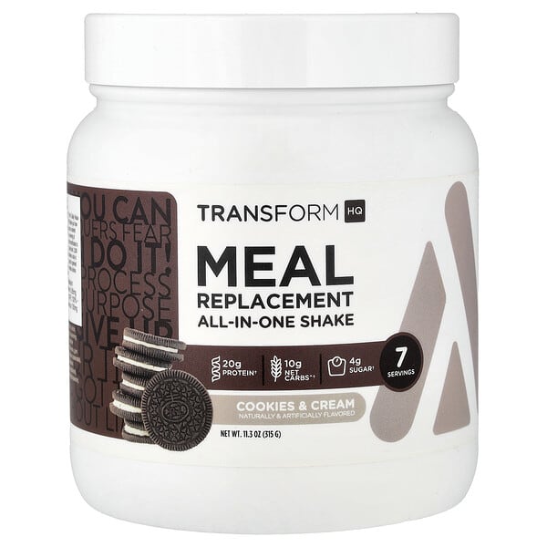 TransformHQ, Everyday, Meal Replacement Shake, Cookies & Cream, 11.1 oz (315 g) — product photo 1