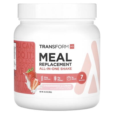 TransformHQ, Meal Replacement, All-in-One Shake, Strawberries & Cream, 10.3 oz (287 g)