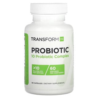 TransformHQ, Probiotique, >10 milliards d'UFC, 60 capsules
