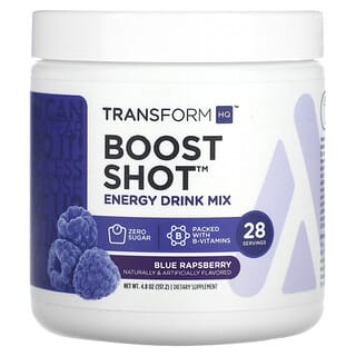TransformHQ, Boost Shot, смесь для энергетического напитка, голубая малина, 137,2 г (4,8 унции)