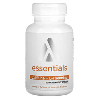 TransformHQ, Essentials, Caféine + L-théanine, 180 capsules