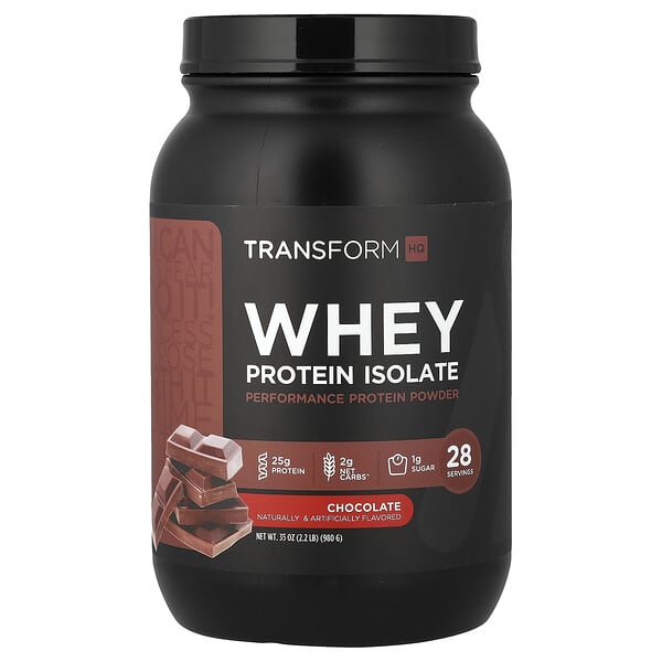 TransformHQ, Whey Protein Isolate, Chocolate, 35 oz (980 g) — product photo 1