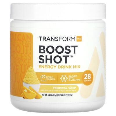 TransformHQ, Boost Shot™, Energy Drink Mix, Tropical Whip, 4.4 oz (126 g)