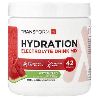 TransformHQ, Everyday, Hydration, Caffeine Free, Watermelon, 0.33 lb (151.2 g)