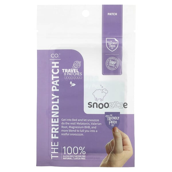 The Friendly Patch Snoozzze, Melatonin Sleep Patch, 8 Patches