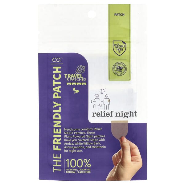 The Friendly Patch Travel Patches, Relief Night, 8 Patches