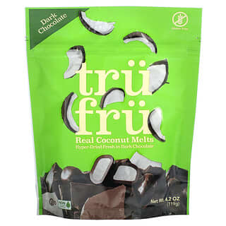 Tru Fru, Real Coconut Melts, темный шоколад, 119 г (4,2 унции)