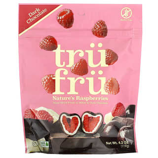 Tru Fru‏, Nature's Raspberries, שוקולד טרי טרי, לבן מריר, 119 גרם (4.2 אונקיות)