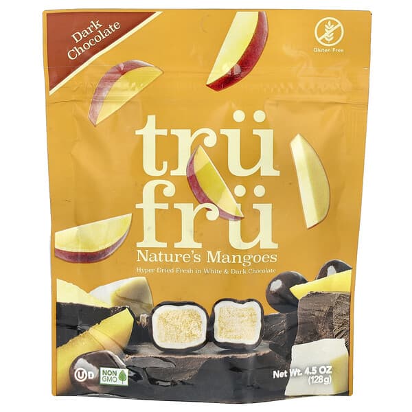 Tru Fru, 天然芒果，黑巧克力，4.5 盎司（128 克）