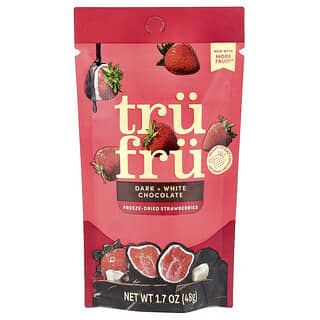 ترو فرو‏, فراولة مجففة بالتجميد ، شوكولاتة داكنة + بيضاء ، 1.7 أونصة (48 جم)
