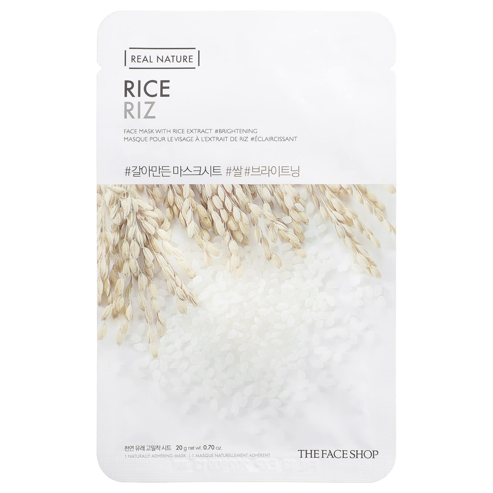 The Face Shop, Real Nature, маска для лица, с рисом, 1 шт., 20 г (0,70 унции) default