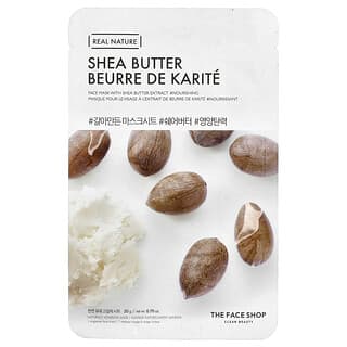 The Face Shop, Real Nature, маска для лица, масло ши, 1 шт., 20 г (0,70 унции)