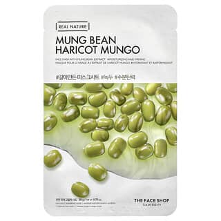 The Face Shop, Real Nature, Beauty Face Mask, Mung Bean, 1 Sheet, 0.7 oz (20 g)