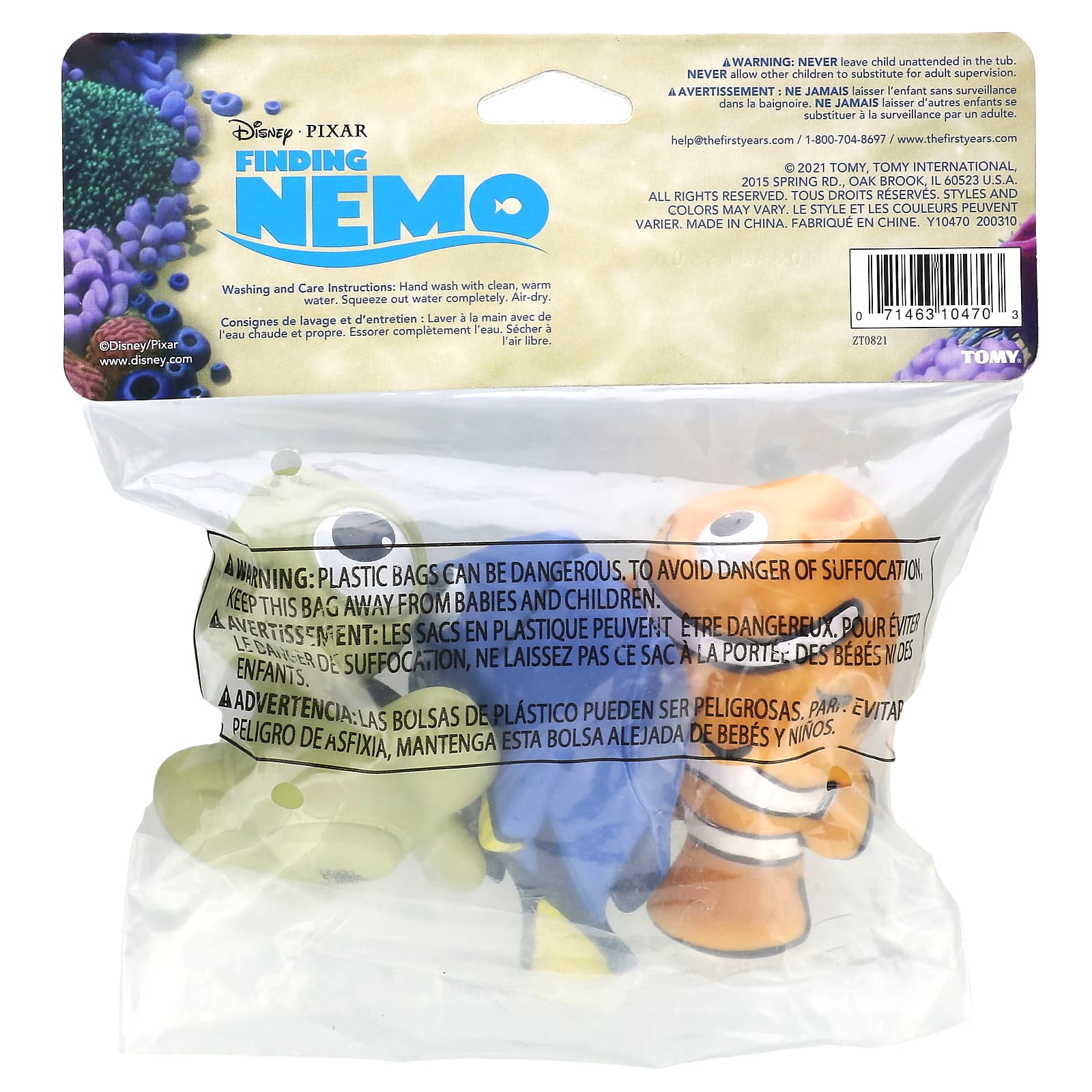 The First Years Disney Pixar Finding Nemo Bath Squirt Toys 6m 3 Pack 