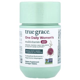 True Grace, One Daily Women's Multivitamin 40+, 30 Vegan Tablets
