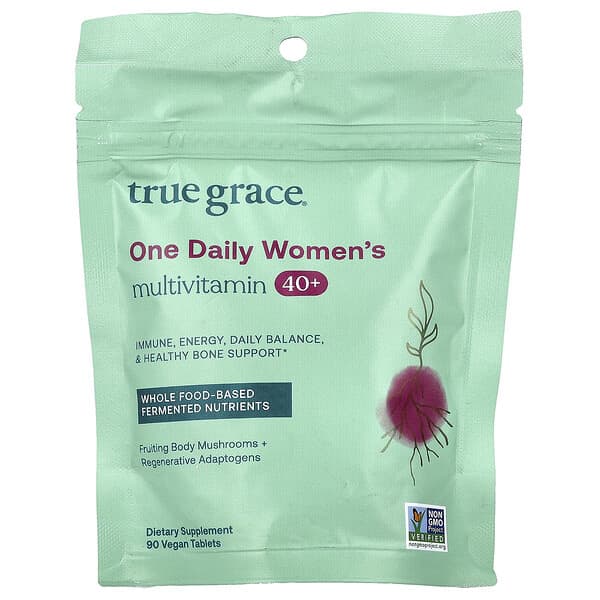 True Grace, One Daily Women's Multivitamin 40+, 90 Vegan Tablets — product photo 1