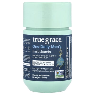 True Grace, Men's Once-Daily Multivitamin, 30 Vegan Tablets