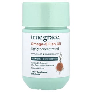 True Grace, Aceite de pescado con omega-3, 60 cápsulas blandas