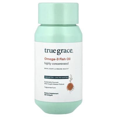 True Grace, Omega-3 Fish Oil, 180 Softgels