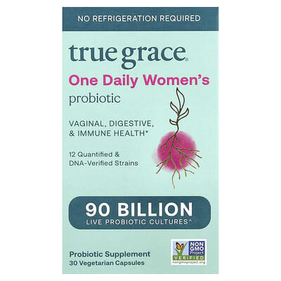 True Grace, Women's Once-Daily Probiotic for Women, 30 Vegetarian Capsules