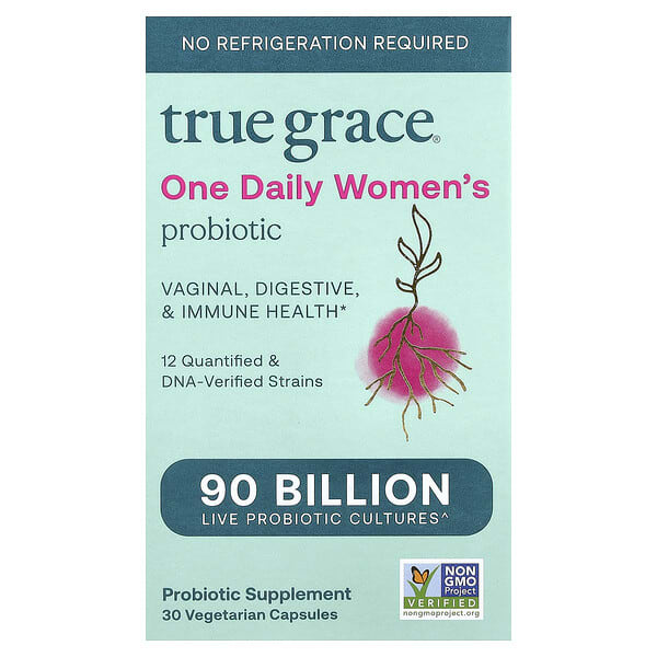 True Grace, 원 데일리 여성용 프로바이오틱, 900억CFU, 베지 캡슐 30정