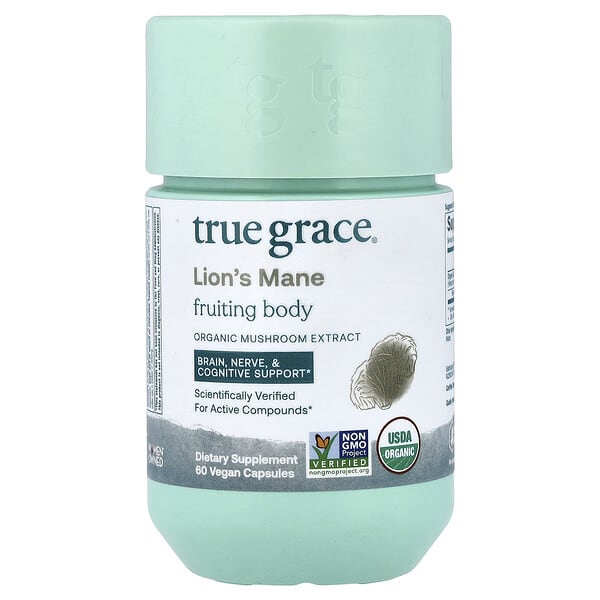 True Grace, Lion's Mane, 60 Vegan Capsules — product photo 1