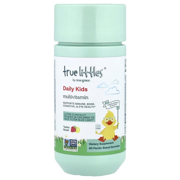 True Littles®, Daily Kids Multivitamin Gummies, Strawberry Lemon, 60 Pectin-Based Gummies