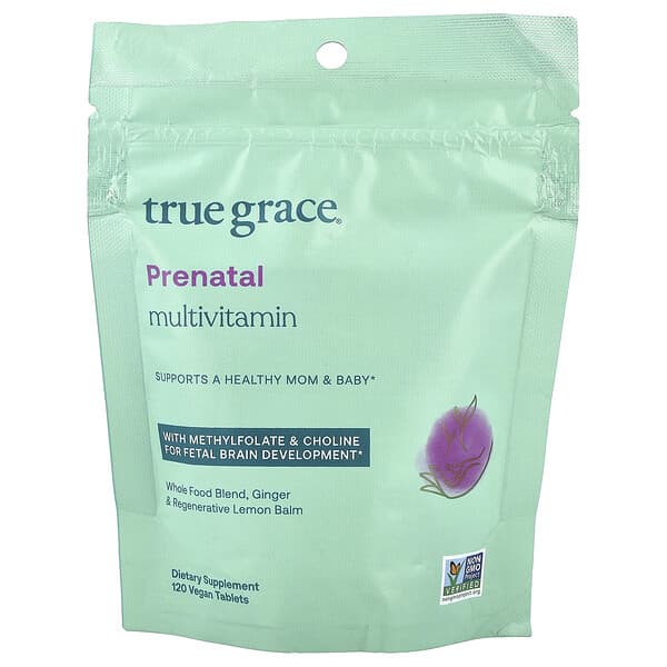 True Grace, Prenatal Multivitamin, 120 Vegan Tablets — product photo 1