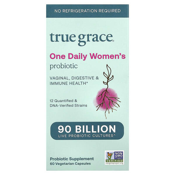 True Grace, One Daily Women's Probiotic, 90 Billion CFU, 60 Vegetarian Capsules — product photo 1