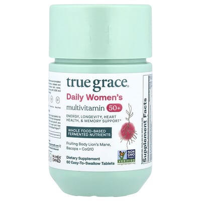 True Grace, Daily Multivitamin for Women 50+, 60 Easy-Swallow Tablets