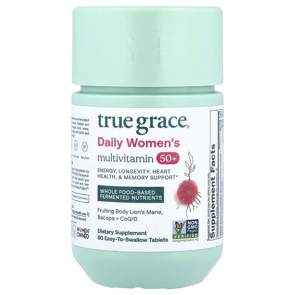 True Grace, 50 歲以上女性每日多維生素，60 片易吞嚥片劑