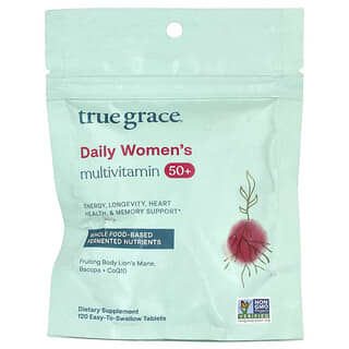 True Grace, Daily Women's Multivitamin 50+, 120 Easy-To-Swallow Tablets