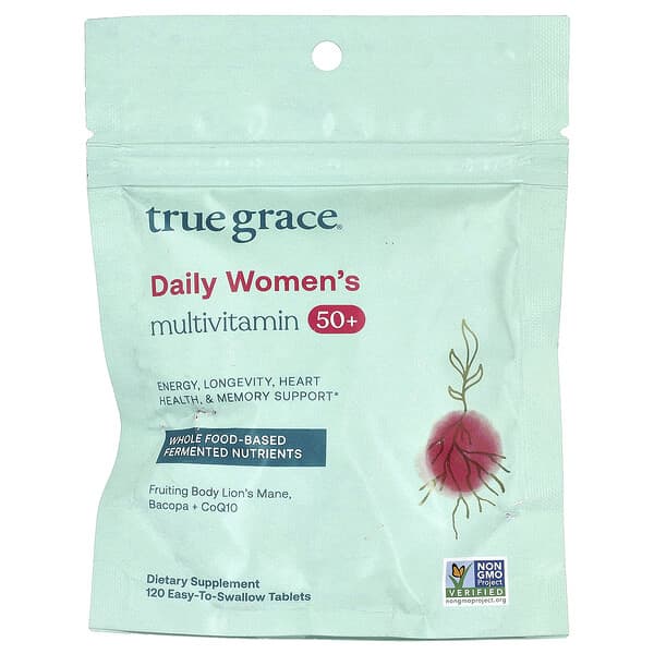 True Grace, Daily Women's Multivitamin 50+, 120 Easy-To-Swallow Tablets — product photo 1