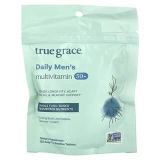 True Grace, Daily Men's Multivitamin 50+, 120 Easy-to-Swallow Tablets
