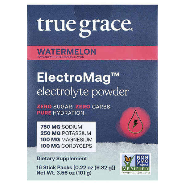 ElectroMag™, Electrolyte Powder, Watermelon, 16 Stick Packs, 0.22 oz (6.32 g) Each