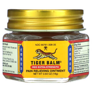 Tiger Balm, Pain Relieving Ointment, Extra Strength, .63 oz (18 g)