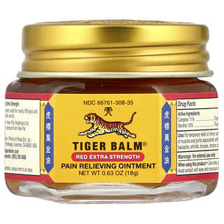 Tiger Balm, Pain Relieving Ointment, Extra Strength, 0.63 oz (18 g)