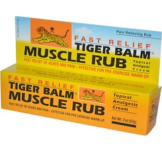 Tiger Balm, Fast Relief Muscle Rub, Topical Analgesic Cream, 2 oz (57 g)