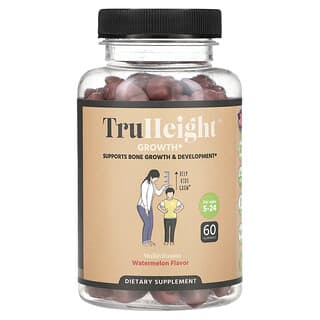 TruHeight, Height Growth, Multivitamin, For Ages 5-24, Watermelon, 60 Gummies