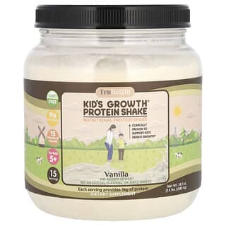 TruHeight, Batido de proteína para promover el crecimiento, Para niños de 5 años en adelante, Vainilla, 682,5 g (1,5 lb)