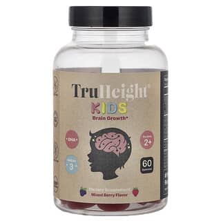 TruHeight, Kids, Brain Growth Gummies, For Kids 2+, Orange, 60 Gummies