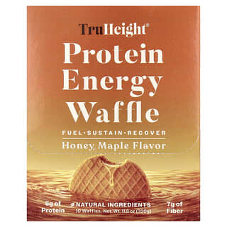 TruHeight, Protein Energy, протеин и клен, мёд и клен, 10 вафель, 33 г (1,2 унции)