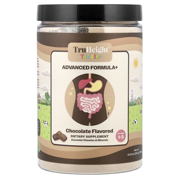 TruHeight, Toddler, Advanced Toddler Formula+, For Ages 1-3, Chocolate, 0.59 lbs (266 g) — product photo 1