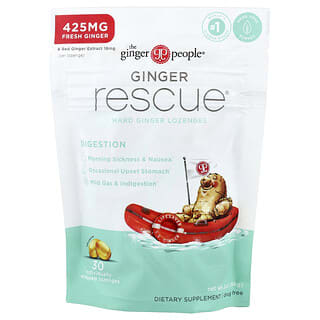 The Ginger People, Ginger Rescue®, Hard Ginger Lozenges, 30 Lozenges, 3 oz (84 g)