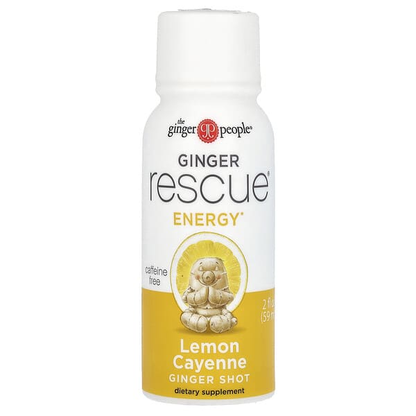 The Ginger People, Ginger Rescue Shot, Lemon Cayenne, 2 fl oz (59 ml)