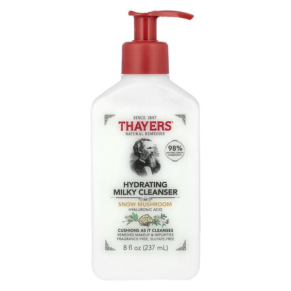 Thayers, 수분 공급 밀키 클렌저, 눈 버섯, 향료 무함유, 237ml(8fl oz)