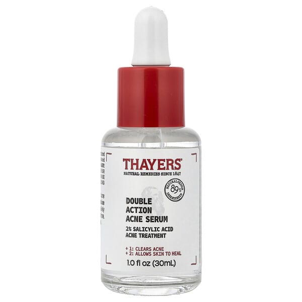 Thayers, 더블 액션 여드름 세럼, 여드름성 피부, 향료 무함유, 30ml(1fl oz)